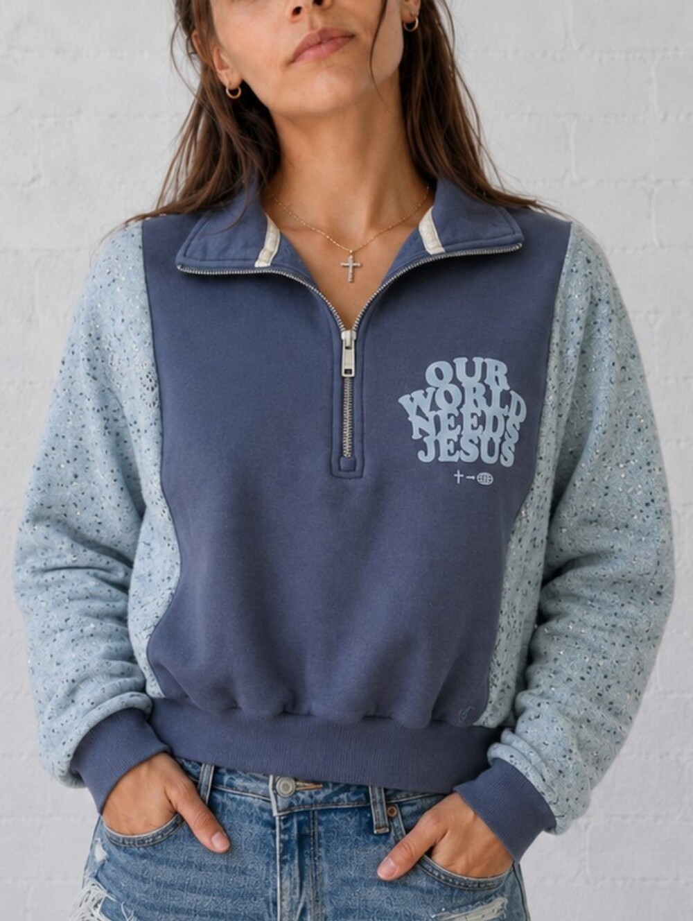 Upcycled Kingdom Come Half Zip